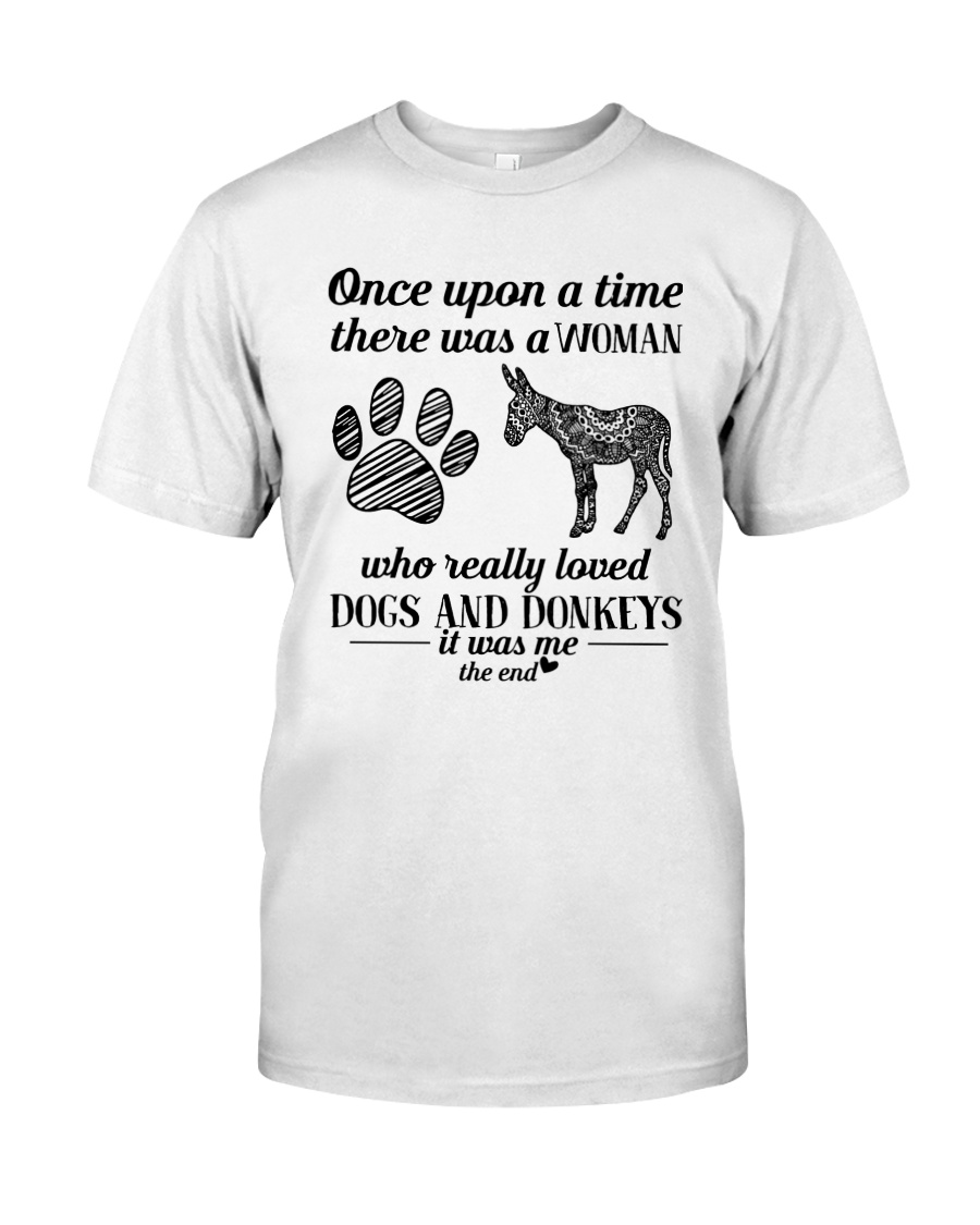 A Woman Who Really Loved Dogs And Donkeys Shirt Classic T-Shirt