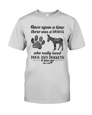 A Woman Who Really Loved Dogs And Donkeys Shirt Premium Fit Mens Tee thumbnail