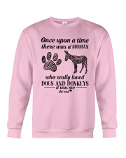 A Woman Who Really Loved Dogs And Donkeys Shirt Crewneck Sweatshirt thumbnail