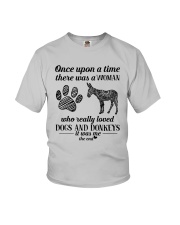 A Woman Who Really Loved Dogs And Donkeys Shirt Youth T-Shirt thumbnail