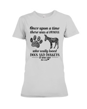 A Woman Who Really Loved Dogs And Donkeys Shirt Premium Fit Ladies Tee thumbnail