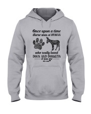 A Woman Who Really Loved Dogs And Donkeys Shirt Hooded Sweatshirt thumbnail