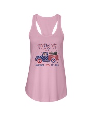 Pug Car America 4th Of July Shirt Ladies Flowy Tank thumbnail