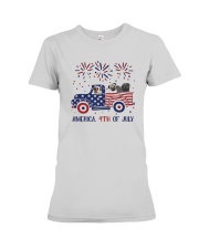 Pug Car America 4th Of July Shirt Premium Fit Ladies Tee thumbnail