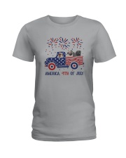 Pug Car America 4th Of July Shirt Ladies T-Shirt thumbnail