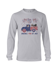 Pug Car America 4th Of July Shirt Long Sleeve Tee thumbnail