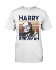 Vintage Drinking Beer Harry Brewman Shirt Classic T-Shirt front