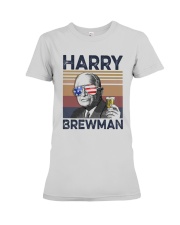 Vintage Drinking Beer Harry Brewman Shirt Premium Fit Ladies Tee thumbnail