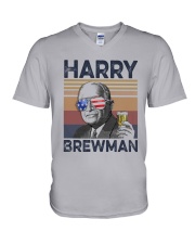 Vintage Drinking Beer Harry Brewman Shirt V-Neck T-Shirt thumbnail