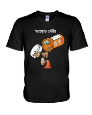 Sloths Happy Pills Shirt V-Neck T-Shirt thumbnail