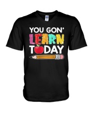 Apple Pencil You Gon Learn Today Shirt V-Neck T-Shirt thumbnail