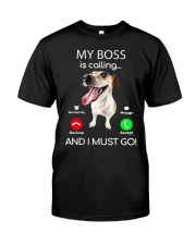 Russell Terrier My Boss Is Calling And I Shirt Classic T-Shirt front
