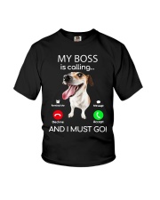 Russell Terrier My Boss Is Calling And I Shirt Youth T-Shirt thumbnail