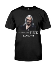 Geralt We Stand And Fuck Covid 19 Shirt Premium Fit Mens Tee thumbnail