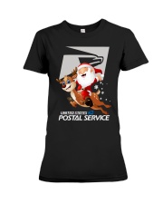 Santa Riding Deer United States Postal Shirt Premium Fit Ladies Tee thumbnail
