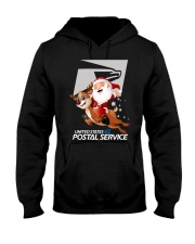 Santa Riding Deer United States Postal Shirt Hooded Sweatshirt thumbnail