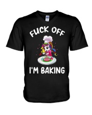Unicorn Fuck Off Im Baking Shirt V-Neck T-Shirt thumbnail