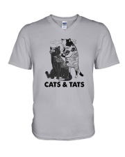 Tattoos Cats And Cats Shirt V-Neck T-Shirt thumbnail