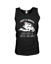Just A Woman Who Loves It Topless And Dirty Shirt Unisex Tank thumbnail
