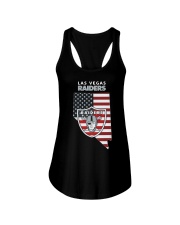 American Flag Las Vegas Raiders Shirt Ladies Flowy Tank thumbnail