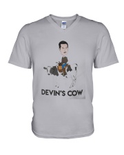 Devin's Cow Shirt V-Neck T-Shirt thumbnail