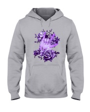 Rock N Roll Sign Language Purple Roses Shirt Hooded Sweatshirt thumbnail