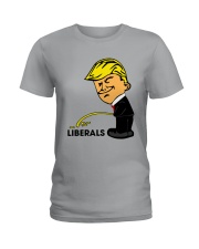 Trump Peeing On Liberals Shirt Ladies T-Shirt thumbnail