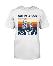 Vintage Father And Son Riding Partners Life Shirt Premium Fit Mens Tee thumbnail