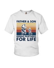 Vintage Father And Son Riding Partners Life Shirt Youth T-Shirt thumbnail