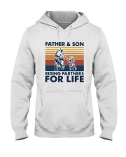 Vintage Father And Son Riding Partners Life Shirt Hooded Sweatshirt thumbnail