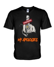 Middle Finger Censored My Apologies Shirt V-Neck T-Shirt thumbnail