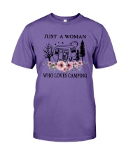 Flower Just A Woman Who Loves Camping Shirt Premium Fit Mens Tee thumbnail