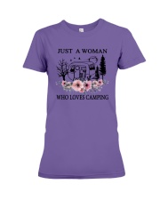 Flower Just A Woman Who Loves Camping Shirt Premium Fit Ladies Tee thumbnail