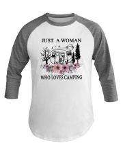 Flower Just A Woman Who Loves Camping Shirt Baseball Tee thumbnail