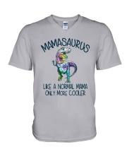 T Rex Mamasaurus Like A Normal Mama Cooler Shirt V-Neck T-Shirt thumbnail