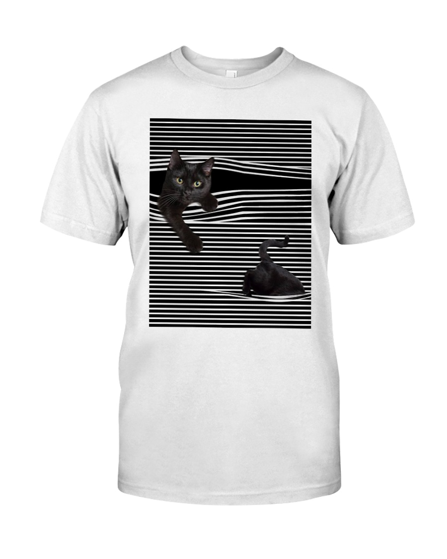 Cats Loves In Striped Shirt Classic T-Shirt