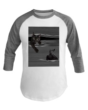 Cats Loves In Striped Shirt Baseball Tee thumbnail