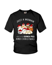 Just A Woman Who Loves Guinea Pigs Christmas Shirt Youth T-Shirt thumbnail