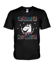 Unicorn Fuckwads Twatwaffles And Cuntcakes Shirt V-Neck T-Shirt thumbnail