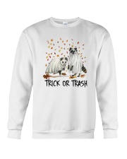 Halloween Racoon Ghost Trick Or Trash Shirt Crewneck Sweatshirt thumbnail