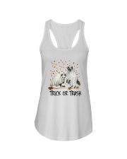Halloween Racoon Ghost Trick Or Trash Shirt Ladies Flowy Tank thumbnail