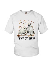 Halloween Racoon Ghost Trick Or Trash Shirt Youth T-Shirt thumbnail