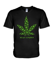 Cannabis Kiss Me I'm Highrish Shirt V-Neck T-Shirt thumbnail