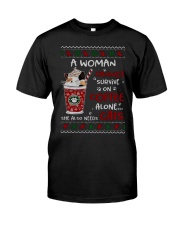 Survive On Coffee Alone She Also Needs Cats Shirt Premium Fit Mens Tee thumbnail