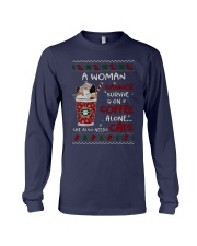 Survive On Coffee Alone She Also Needs Cats Shirt Long Sleeve Tee thumbnail