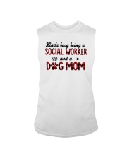 Kinda Busy Being A Social Worker Dog Mom Shirt Sleeveless Tee thumbnail
