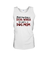 Kinda Busy Being A Social Worker Dog Mom Shirt Unisex Tank thumbnail