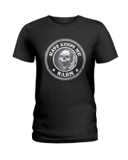 Skull Hate Keeps Me Warm Shirt Ladies T-Shirt thumbnail