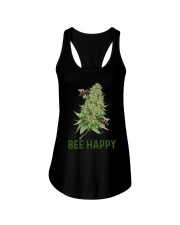 Cannabis Bee Happy Shirt Ladies Flowy Tank thumbnail