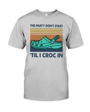 Vintage The Party Don't Start til I Croc In Shirt Classic T-Shirt tile